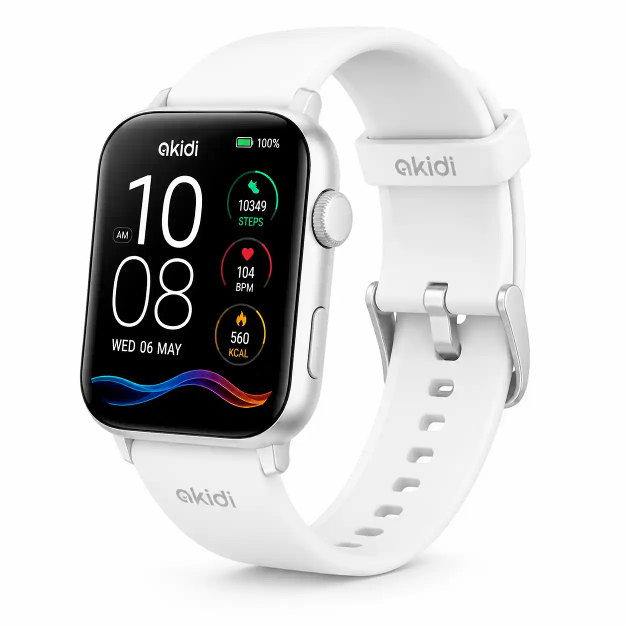 White Akidi Pulse Watch Pro